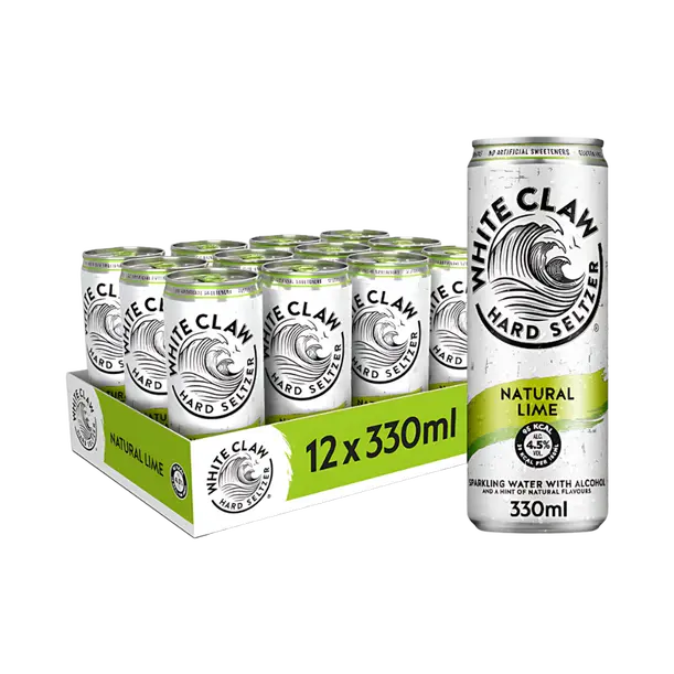 Hard Seltzer White Claw Natural Lime Cans